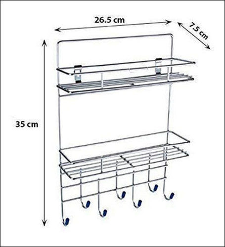 Eco Friendly Wall Mounted Stainless Steel Kitchen Rack