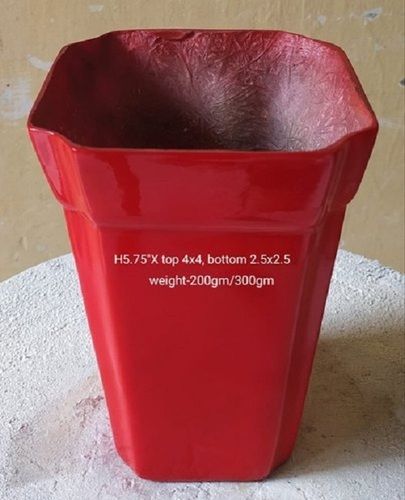 Various Colors Are Available Glossy Finish Red Frp Garden Planter