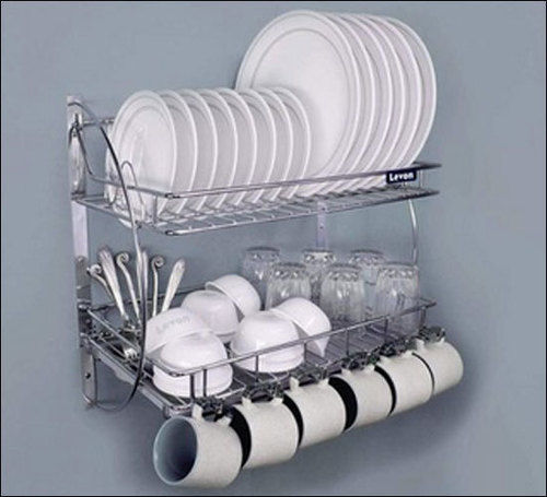 Rust Proof Wall Mount Stainless Steel Kitchen Dish Rack