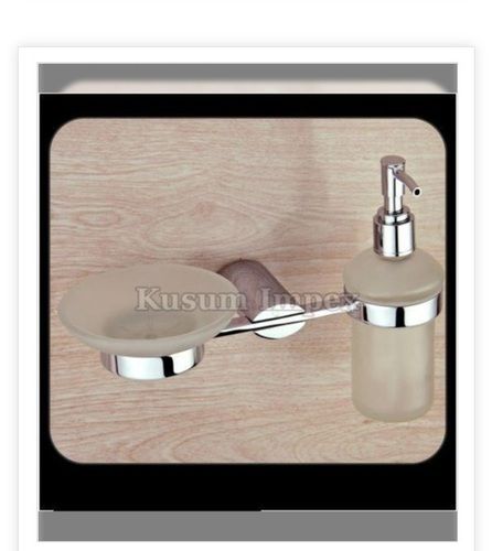 Silver Color Liquid Dispenser Holder and Soap Dish