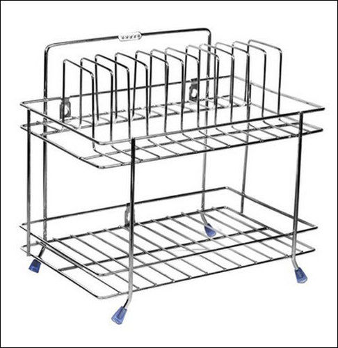 Stainless Steel Polished Kitchen Storage Rack