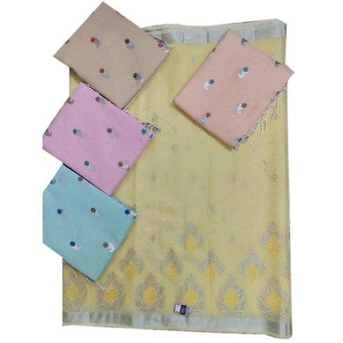 Multi-Color Ladies Sami Linen Saree