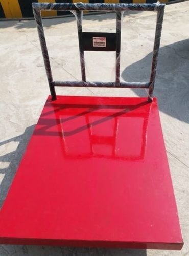 Mild Steel Red Color Platform Trolley