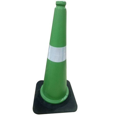 Rubber Base Green Reflective Traffic Cone