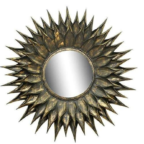 Various Sizes Are Available Fine Finish Flower Design Wall Mirror