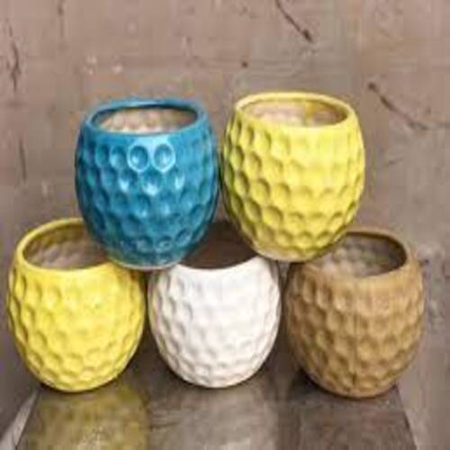 मल्टीपल हैमरेड डिज़ाइन सिरेमिक प्लांटर 250 ग्राम