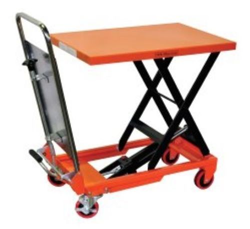 Hydraulic Scissor Lift Table - Premium Mild Steel, 200kg Capacity, Red Color | High Work Capacity, Energy Efficient, Manual Operation, Shock Proof Design