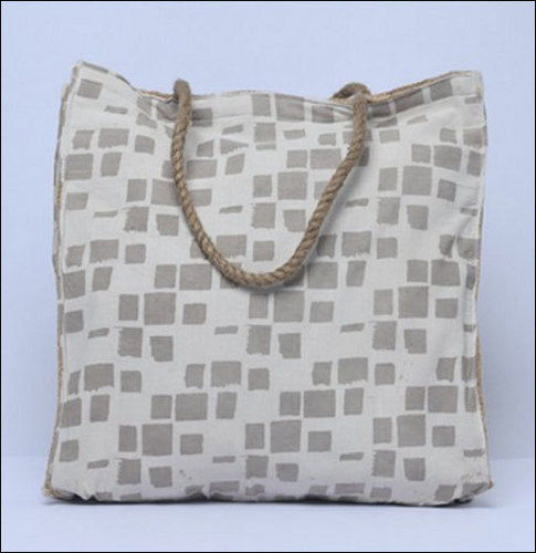 White Ladies Printed Cotton Bag