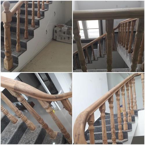 Polished Wood Staircase Railings