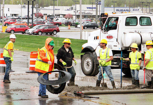 Worker Service For Road Construction