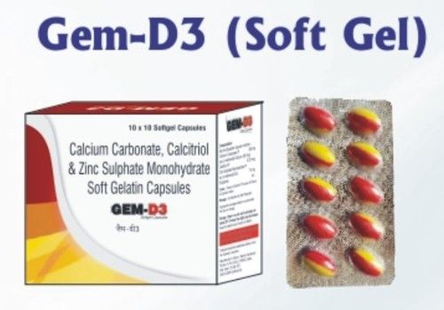 Calcium Carbonate Calcitriol and Zinc Sulphate Monohydrate Soft Gelatin Capsules