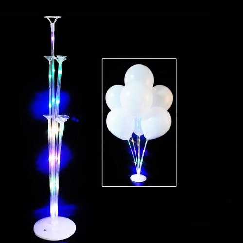 HIPPITY HOP LED LIGHT BALLOON STAND 3 FEET IN MULTICOLOUR PACK OF 1 FOR PARTY DECORATION