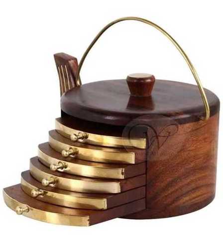 Light Weight Attractive Wooden Tea Coaster