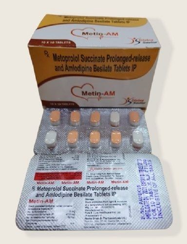 Metoprolol Succinate Prolonged Release and Amlodipine Besilate Tablets