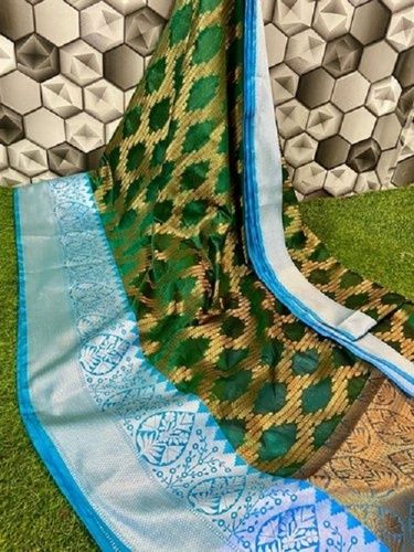 Party Wear Multi-Color Banarasi Semi Katan Silk Sarees