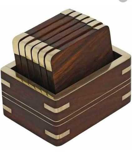  प्लेन डिज़ाइन आकर्षक लकड़ी का टी कोस्टर 