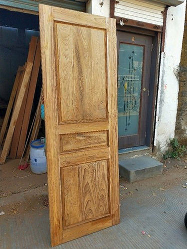 Sagwan Teak Wood 3 Panel Solid Wood Door Application: Office