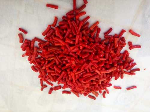 100% Natural Tubular Shape Red Coral Size: 2X6