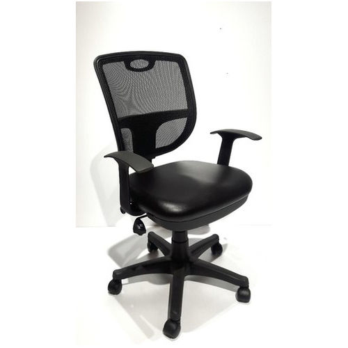 Rotatable Medium Back Black Computer Chair