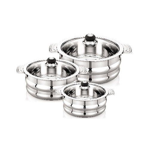 Silver Stainless Steel Insulated Casserole Set