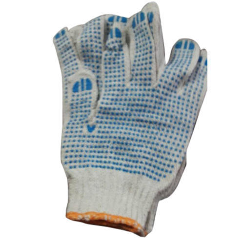 Gray Cotton Knitted Safety Hand Gloves