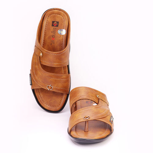 Tan Men'S Fancy Slippers