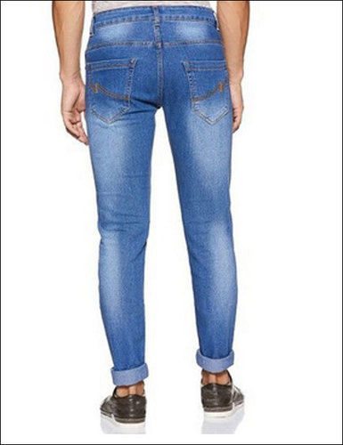 Anti Wrinkle Mens Faded Blue Denim Jeans