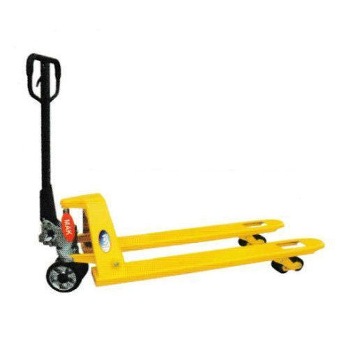 Hand Pallet Truck - Premium Mild Steel, 1000 Kgs Capacity, 550/685 mm Fork Width, Lifting Height 85-200 mm, Yellow Color, Ideal for Industrial Material Handling