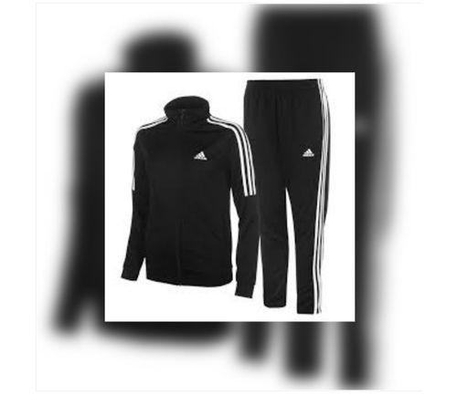 Mens Black Color Plain Design Tracksuit Size: Large