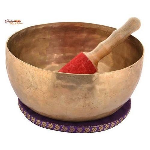 Plain Bronze Golden Colour Tibetan Singing Bowl Size: 10 - 11 Cm