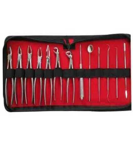 Silver Stainless Steel Dental Instruments Kit