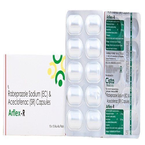 Arflex R Rabeprazole सोडियम EC और Aceclofenac SR कैप्सूल