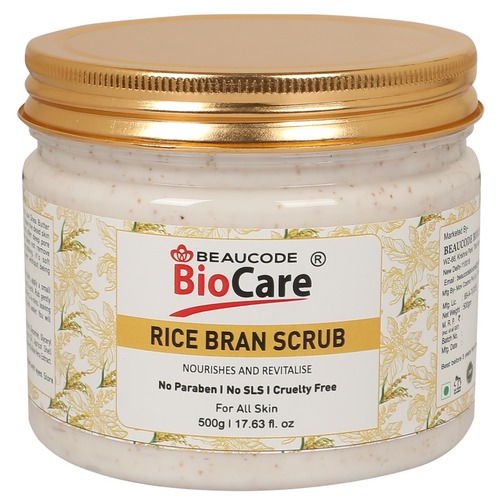 Deep Cleansing Beaucode Biocare Rice Bran Face And Body Scrub 500G