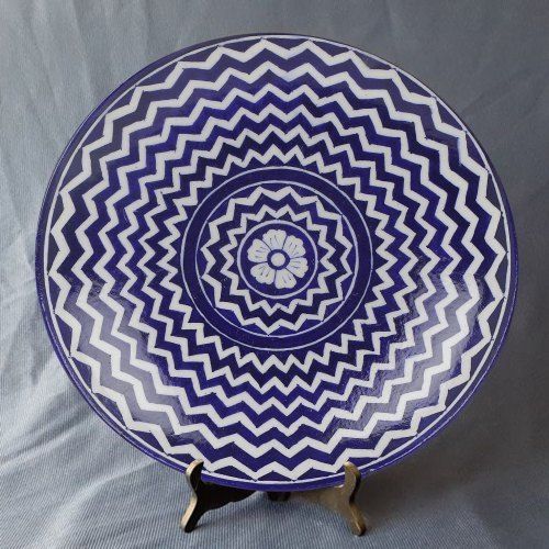Beautiful Blue Art Pottery Wall Handing Plate