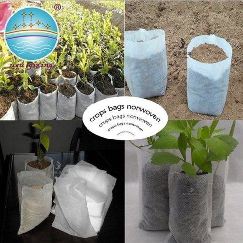 Biodegradable White Non Woven Nursery Plant Grow Pouches