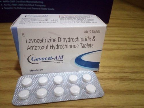 Levocetirizine Dihydrochloride And Ambroxol Hcl 65 Mg Anti Allergic Tablets General Medicines