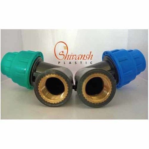 90 Degree Brass PP Compression Female Elbow