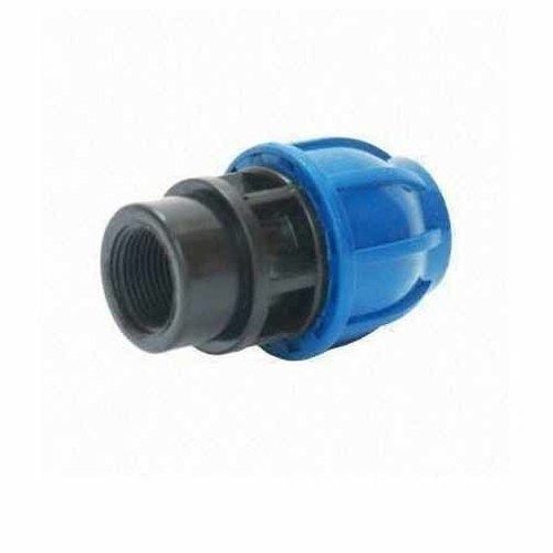 Black and Blue PP Compression Female Thread Adapter