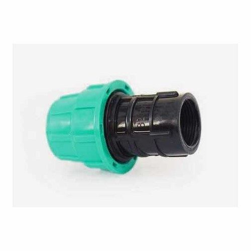 Black and Green PP Compression Female Thread Adapter