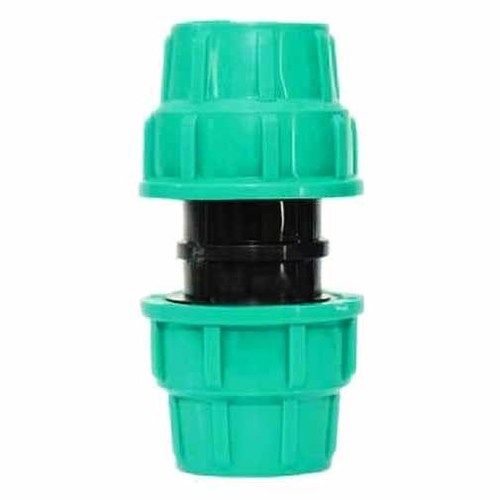 Plastic Black And Green Pp Compression Pipe Coupler