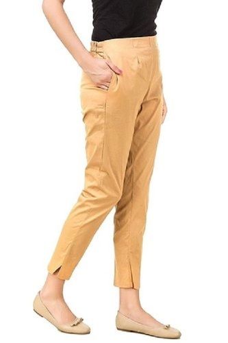 Fashionable Cotton Lycra Stretchable Slim Fit Straight Casual Cigarette  Pants for GirlsLadiesWomen