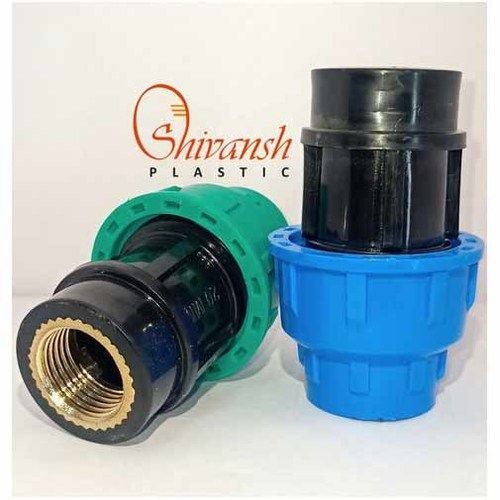 Plastic Colour Coated Brass Pp Compression Female Threaded Adapter