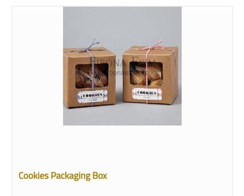 Glossy Lamination Contemporary Style Cookies Packaging Box