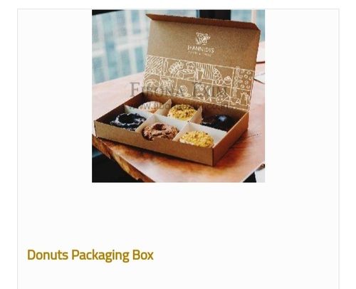 Glossy Lamination Disposable Type Donuts Packaging Box