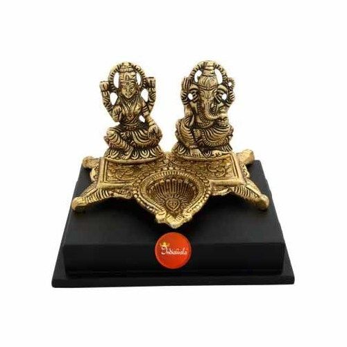 Durable Golden Colour Lakshmi Ganesha Statue