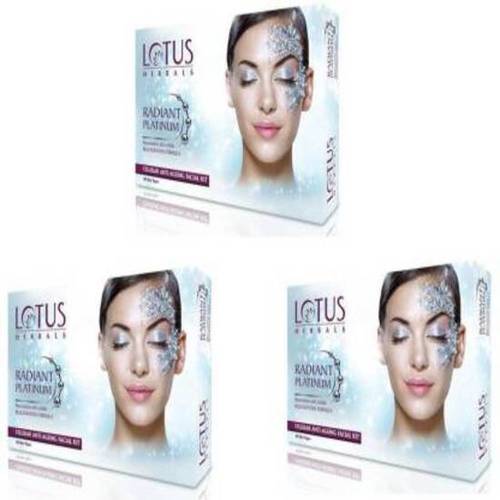 LOTUS Herbals Radiant Platinum Cellular Anti-Ageing Facial Kit ( Pack of 3 )A A (3 x 37 g)