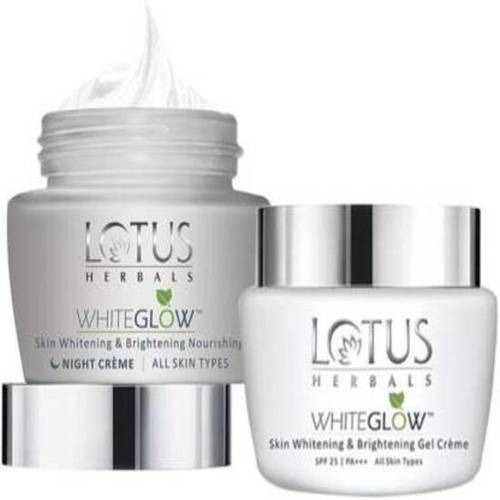 Lotus Herbals Skin Whitening And Brightening Gel Cream And Night Cream In ComboA (40 G)