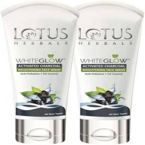 Lotus Herbals Whiteglow Activated Charcoal Brightening Face Was (Pack ...