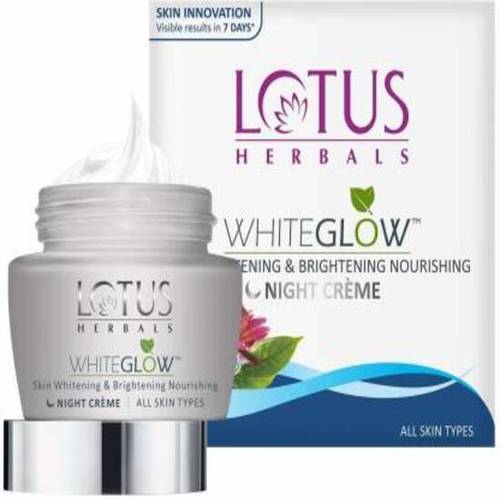 Lotus Herbals Whiteglow Skin Whitening And Brightening Nourishing Night CreamA A (60 G)