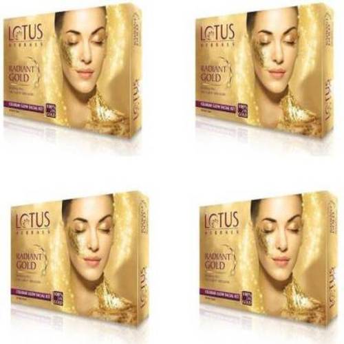 LOTUS Radiant Gold Cellular Glow Facial Kit ( 37g * 4 = 148g)A A (4 x 37 g)